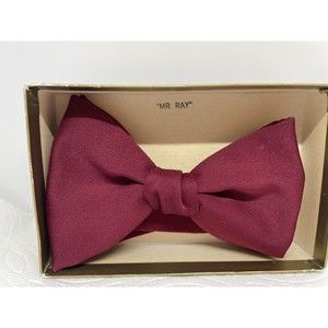 Serrano Mr. Ray Burgundy Tuxedo bow tie by Serrano Of Beverly Hills NOB Strap